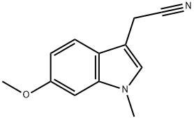 2-(6-Methoxy-1-methyl-1H-indol-3-yl)acetonitrile 구조식 이미지