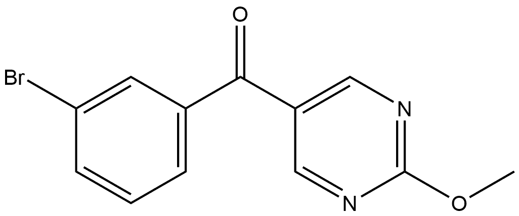 (3-Bromophenyl)(2-methoxy-5-pyrimidinyl)methanone Structure