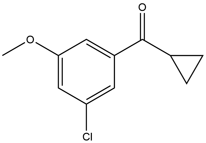 (3-Chloro-5-methoxyphenyl)cyclopropylmethanone Structure