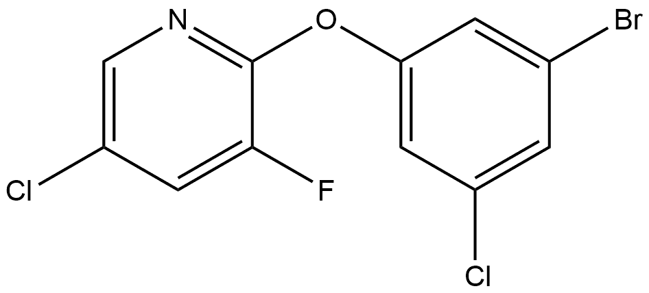 2-(3-Bromo-5-chlorophenoxy)-5-chloro-3-fluoropyridine Structure