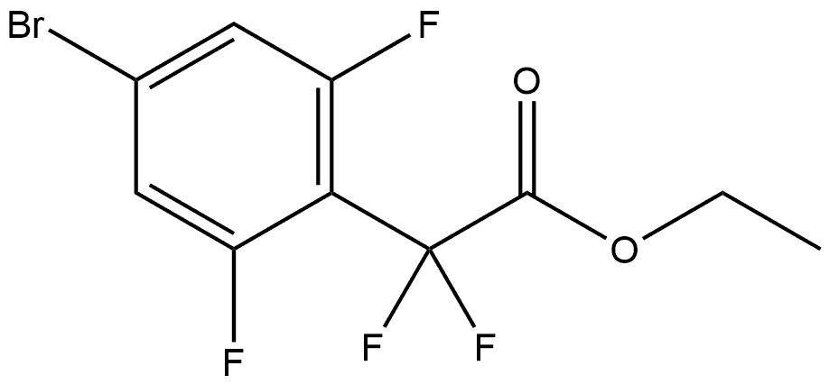 Ethyl 4-bromo-α,α,2,6-tetrafluorobenzeneacetate Structure