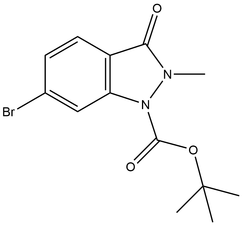 tert-butyl 6-bromo-2-methyl-3-oxo-indazole-1-carboxylate Structure