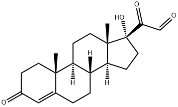 Pregn-4-en-21-al, 17-hydroxy-3,20-dioxo- (7CI,8CI,9CI) 구조식 이미지