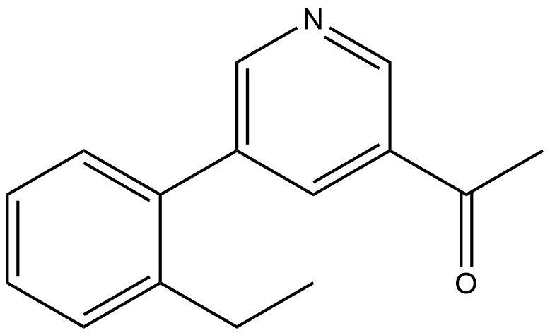 1-[5-(2-Ethylphenyl)-3-pyridinyl]ethanone Structure