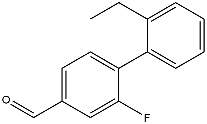 2'-Ethyl-2-fluoro[1,1'-biphenyl]-4-carboxaldehyde Structure