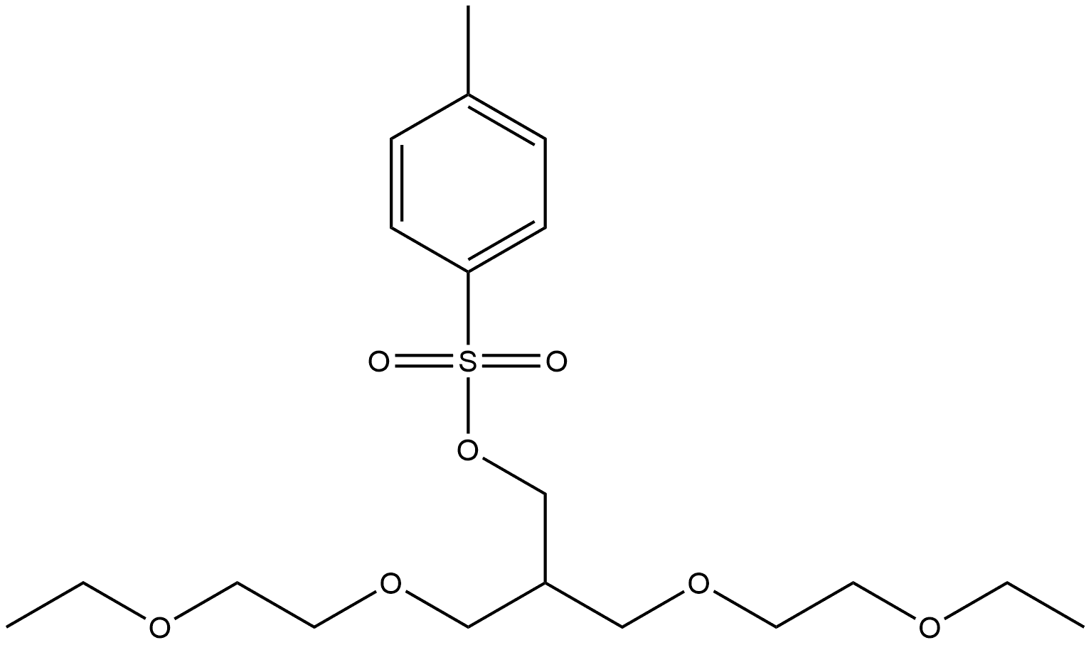 1-Propanol, 3-(2-ethoxyethoxy)-2-[(2-ethoxyethoxy)methyl]-, 1-(4-methylbenzenesulfonate) Structure