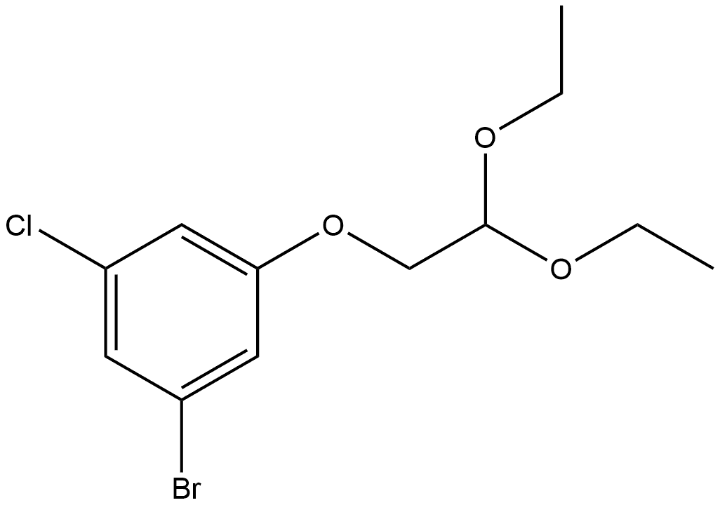 1-Bromo-3-chloro-5-(2,2-diethoxyethoxy)benzene Structure