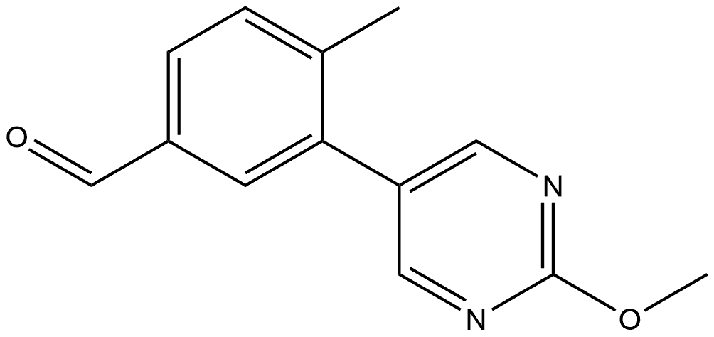 3-(2-Methoxy-5-pyrimidinyl)-4-methylbenzaldehyde Structure