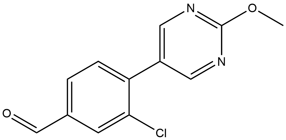 3-Chloro-4-(2-methoxy-5-pyrimidinyl)benzaldehyde Structure