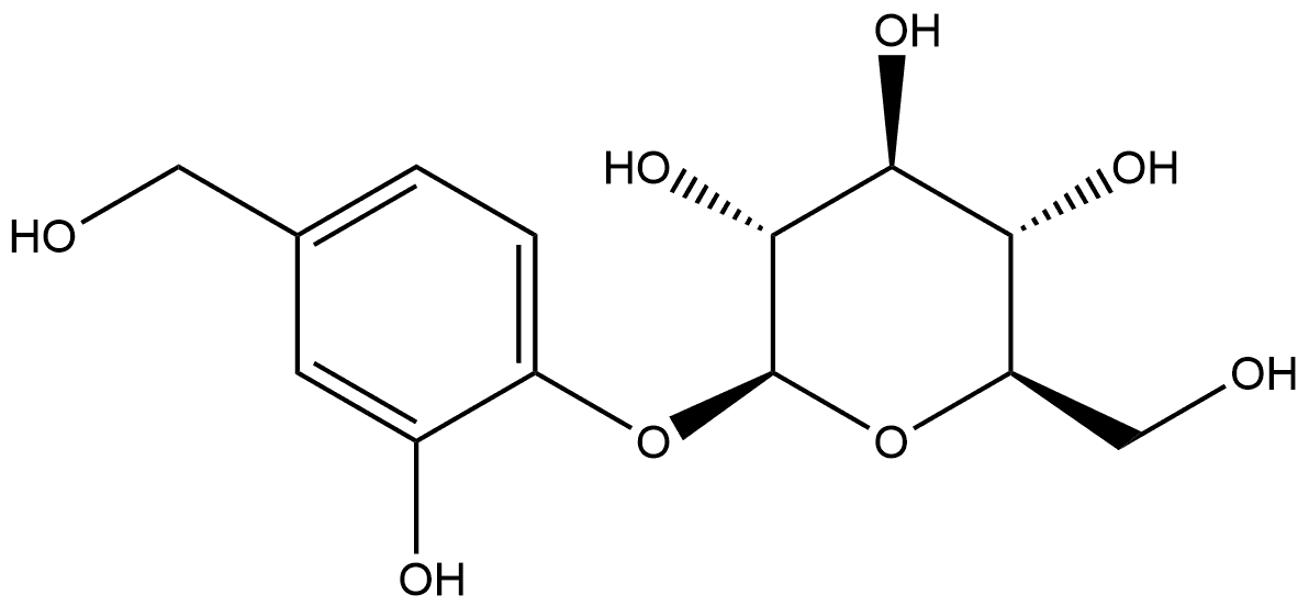 β-D-Glucopyranoside, 2-hydroxy-4-(hydroxymethyl)phenyl Structure