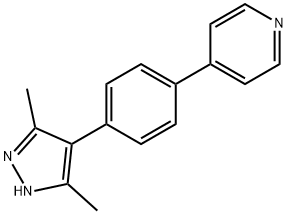 Pyridine, 4-[4-(3,5-dimethyl-1H-pyrazol-4-yl)phenyl]- Structure