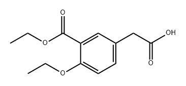 Benzeneacetic acid, 4-ethoxy-3-(ethoxycarbonyl)- Structure