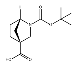 2-Azabicyclo[2.2.1]heptane-2,4-dicarboxylic acid, 2-(1,1-dimethylethyl) ester, (1S,4S)- 구조식 이미지