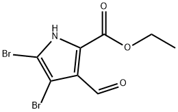 1H-Pyrrole-2-carboxylic acid, 4,5-dibromo-3-formyl-, ethyl ester Structure