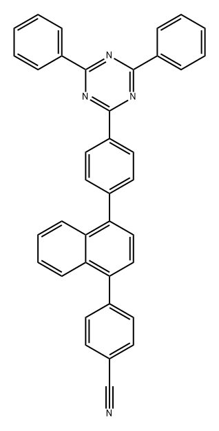 Benzonitrile, 4-[4-[4-(4,6-diphenyl-1,3,5-triazin-2-yl)phenyl]-1-naphthalenyl]- Structure