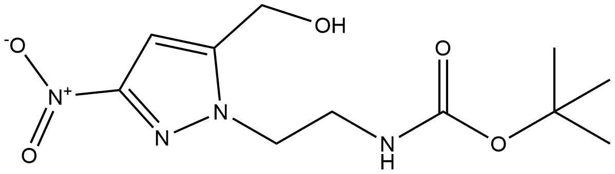 1,1-Dimethylethyl N-[2-[5-(hydroxymethyl)-3-nitro-1H-pyrazol-1-yl]ethyl]carbamate Structure