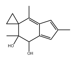 Spiro[cyclopropane-1,5'-[5H]indene]-6',7'-diol, 6',7'-dihydro-2',4',6'-trimethyl- Structure
