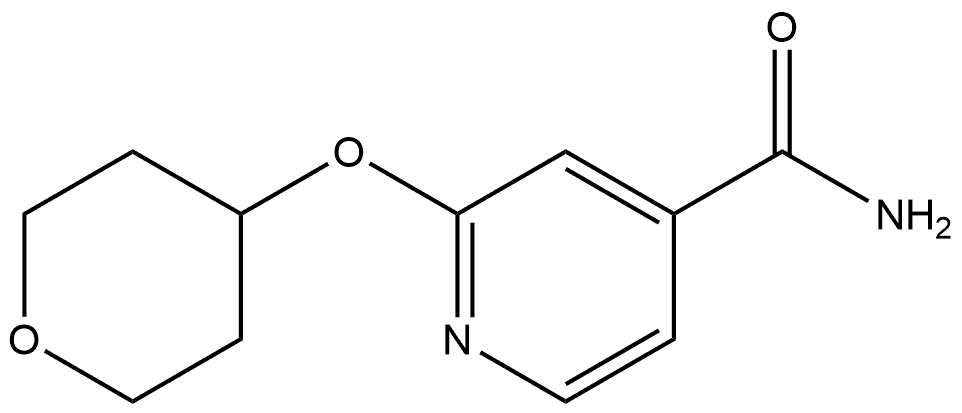 2-[(Tetrahydro-2H-pyran-4-yl)oxy]-4-pyridinecarboxamide 구조식 이미지