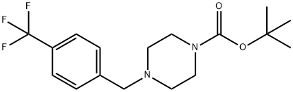 1-Piperazinecarboxylic acid, 4-[[4-(trifluoromethyl)phenyl]methyl]-, 1,1-dimethylethyl ester Structure