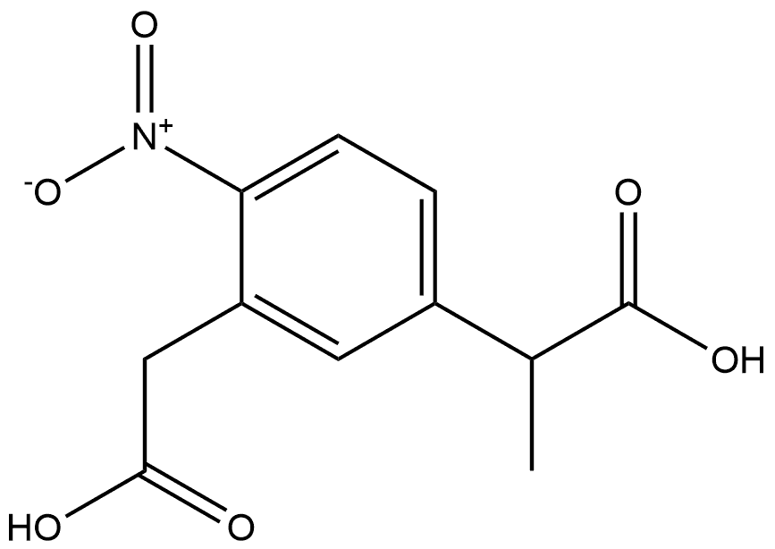 1,3-Benzenediacetic acid, α1-methyl-4-nitro- Structure