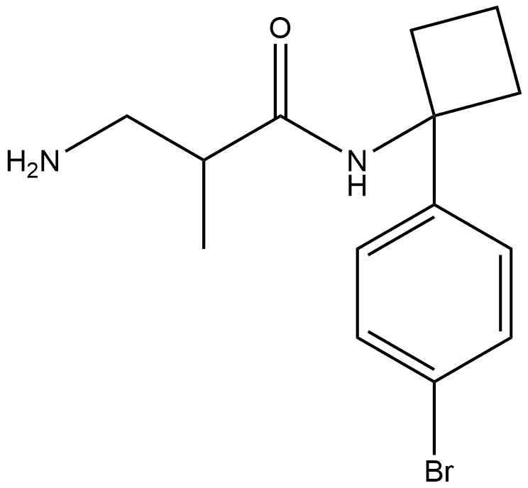 3-Amino-N-1-(4-bromophenyl)cyclobutyl-2-methylpropanamide Structure