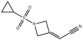 2-(1-(Cyclopropylsulfonyl)azetidin-3-ylidene)acetonitrile 구조식 이미지