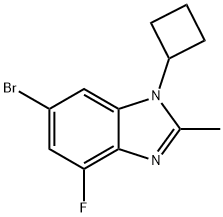 1H-Benzimidazole, 6-bromo-1-cyclobutyl-4-fluoro-2-methyl- Structure