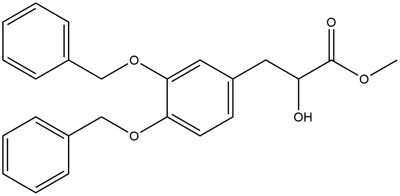 Methyl 3-[3,4-Bis(benzyloxy)phenyl]-2-hydroxypropanoate Structure