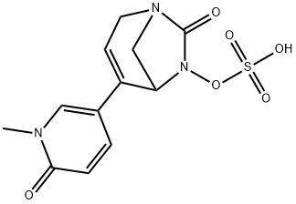 Sulfuric acid, mono[4-(1,6-dihydro-1-methyl-
6-oxo-3-pyridinyl)-7-oxo-1,6-diazabicyclo
[3.2.1]oct-3-en-6-yl] ester Structure