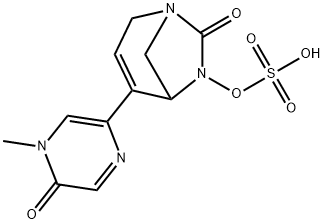 Sulfuric acid, mono[4-(4,5-dihydro-4-methyl-
5-oxo-2-pyrazinyl)-7-oxo-1,6-diazabicyclo
[3.2.1]oct-3-en-6-yl] ester Structure