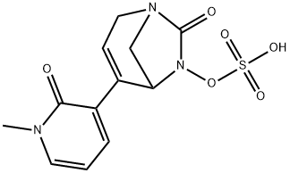 Sulfuric acid, mono[4-(1,2-dihydro-1-methyl-
2-oxo-3-pyridinyl)-7-oxo-1,6-diazabicyclo
[3.2.1]oct-3-en-6-yl] ester Structure