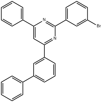 Pyrimidine, 4-[1,1'-biphenyl]-3-yl-2-(3-bromophenyl)-6-phenyl- Structure
