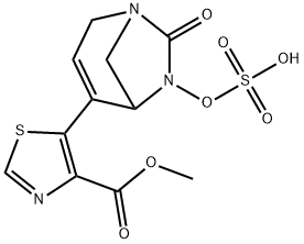 4-Thiazolecarboxylic acid, 5-[7-oxo-6-
(sulfooxy)-1,6-diazabicyclo[3.2.1]oct-3-en-4-yl]
-, 4-methyl ester Structure