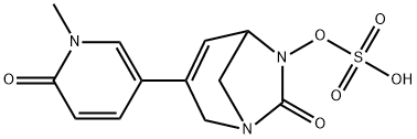 Sulfuric acid, mono[3-(1,6-dihydro-1-methyl-
6-oxo-3-pyridinyl)-7-oxo-1,6-diazabicyclo
[3.2.1]oct-3-en-6-yl] ester Structure