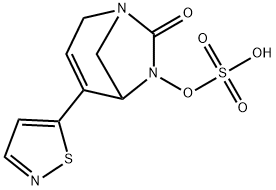 Sulfuric acid, mono[4-(5-isothiazolyl)-7-oxo-1,
6-diazabicyclo[3.2.1]oct-3-en-6-yl] ester Structure