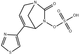 Sulfuric acid, mono[7-oxo-4-(4-thiazolyl)-1,6-
diazabicyclo[3.2.1]oct-3-en-6-yl] ester Structure