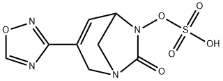 Sulfuric acid, mono[3-(1,2,4-oxadiazol-3-yl)-7-oxo-1,6-diazabicyclo[3.2.1]oct-3-en-6-yl] ester Structure