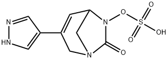 Sulfuric acid, mono[7-oxo-3-(1H-pyrazol-4-yl)-
1,6-diazabicyclo[3.2.1]oct-3-en-6-yl] ester Structure