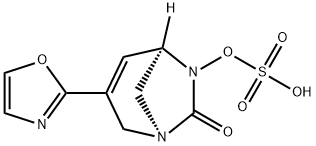 Sulfuric acid, mono[(1S,5R)-3-(2-oxazolyl)-7-
oxo-1,6-diazabicyclo[3.2.1]oct-3-en-6-yl] ester Structure