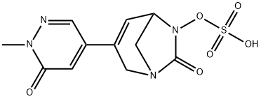 Sulfuric acid, mono[3-(1,6-dihydro-1-methyl-
6-oxo-4-pyridazinyl)-7-oxo-1,6-diazabicyclo
[3.2.1]oct-3-en-6-yl] ester Structure