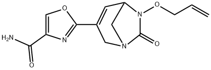 4-Oxazolecarboxamide, 2-[7-oxo-6-(2-propen-
1-yloxy)-1,6-diazabicyclo[3.2.1]oct-3-en-3-yl]- Structure