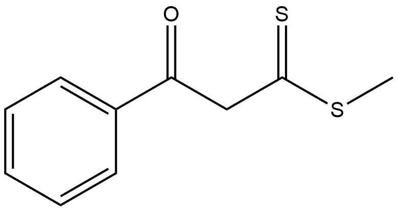 Benzenepropane(dithioic) acid, β-oxo-, methyl ester 구조식 이미지