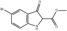 1H-Indole-2-carboxylic acid, 5-bromo-2,3-dihydro-3-oxo-, methyl ester 구조식 이미지