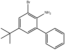 [1,1'-Biphenyl]-2-amine, 3-bromo-5-(1,1-dimethylethyl)- 구조식 이미지