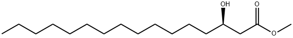 Hexadecanoic acid, 3-hydroxy-, methyl ester, (3R)- Structure