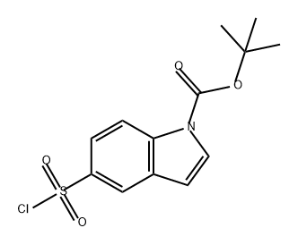 1H-Indole-1-carboxylic acid, 5-(chlorosulfonyl)-, 1,1-dimethylethyl ester Structure