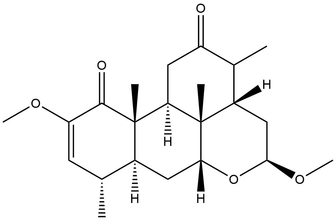 Picras-2-ene-1,12-dione, 2,16-dimethoxy-, (13ξ,16β)- (9CI) Structure