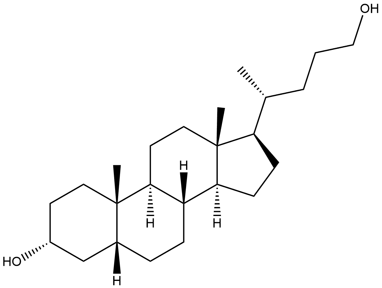 Cholane-3,24-diol, (3α,5β)- Structure