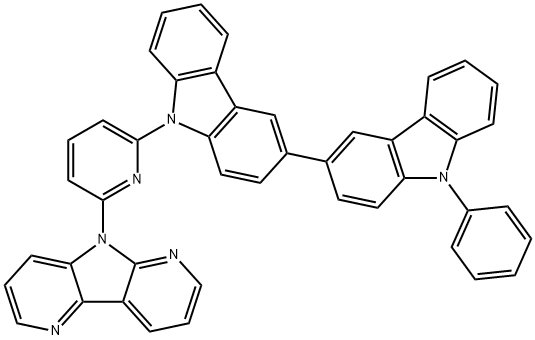 9-(6-(5H-pyrrolo[2,3-b:4,5-b']dipyridin-5-yl)pyridin-2-yl)-9'-phenyl-9H,9'H-3,3'-bicarbazole Structure