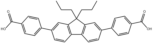 Benzoic acid, 4,4'-(9,9-dipropyl-9H-fluorene-2,7-diyl)bis- 구조식 이미지